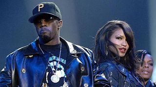 Sean Combs and Cassie at a 2006 music awards in Copenhagen