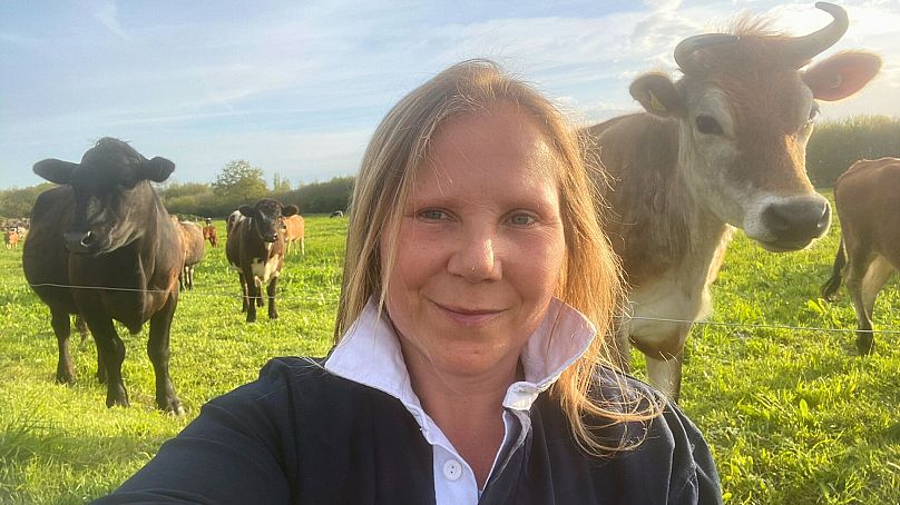 Rebecca Mayhew has experienced more extreme hot and wet weather on her farm in Norfolk, UK.