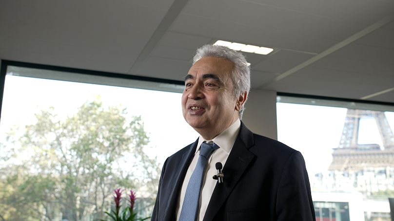 Dr Fatih Birol talks to Euronews Business from his office in Paris