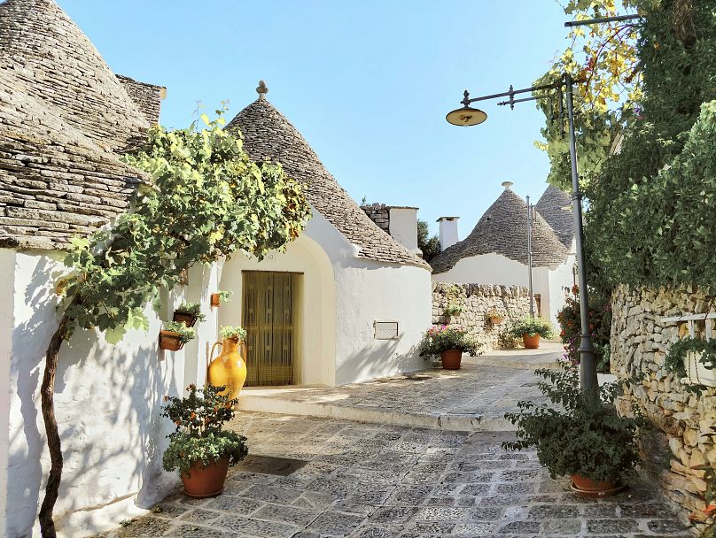 Puglia's idiosyncratic trulli are circular buildings with conical roofs that received UNESCO World Heritage status in 1996.