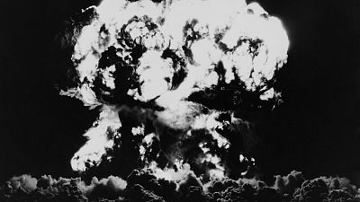 A nuclear bomb's mushroom cloud