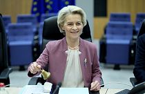 FILE - EU Commission President Ursula von der Leyen