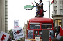 Palesztinbarát tüntetés Londonban - Britanniában rengeteg muszlim él, akik többsége a palesztin üggyel szimpatizál 