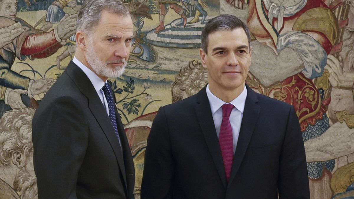 Rei Felipe VI e Primeiro-ministro de Espanha, Pedro Sánchez
