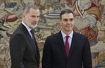 Rei Felipe VI e Primeiro-ministro de Espanha, Pedro Sánchez