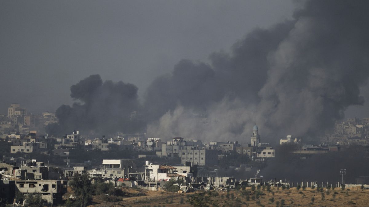 Il fumo a Gaza visto da Israele