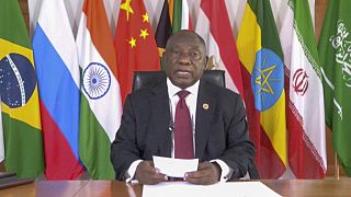 BRİCS zirvesinin ev sahibi Güney Afrika Cumhurbaşkanı Cyril Ramaphosa 