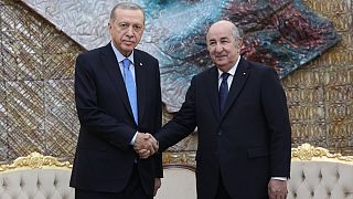 Cumhurbaşkanı Recep Tayyip Erdoğan ve Cezayir Cumhurbaşkanı Abdülmecid Tebbun