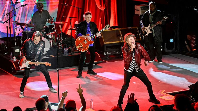 The Rolling Stones perform at a celebration for the release of their new album "Hackney Diamonds" at Racket - NY, October 2023