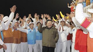 Ким Чен Ын во время запуска военного спутника-шпиона "Маллигён-1", 21 ноября 2023 года. Независимым журналистам не был предоставлен доступ для освещения события.