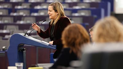 Iratxe García durante su intervención