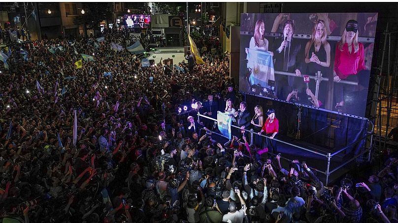 مراسم پیروزی انتخاباتی خاویر مایلی رییس جمهوری آرژانتین