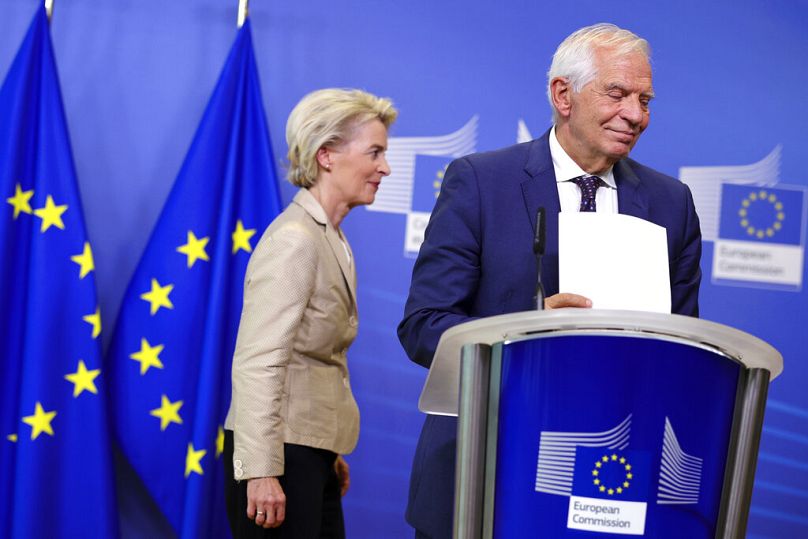 European Commission President Ursula von der Leyen and European Union foreign policy chief Josep Borrell in Brussels, September 2022