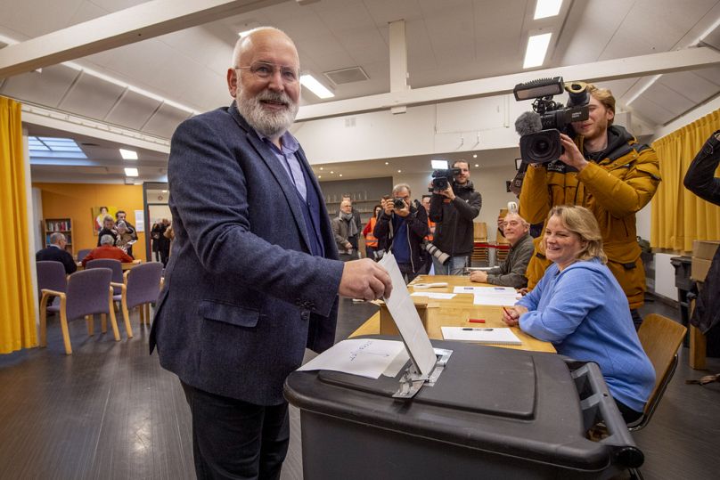 Frans Timmermans al voto a Maastrich. (22.11.2023)