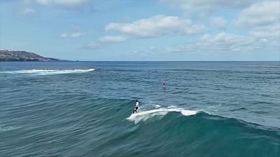 Stand Up Paddle Lonboard Surfing in Gran Canaria