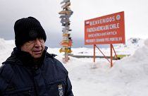United Nations Secretary-General Antonio Guterres stands outside the Chilean Eduardo Frei Air Force Base in King George Island, Antarctica, Thursday, Nov. 23, 2023.