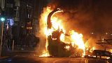 Ausschreitung in Dublin nach Messerattacke. 