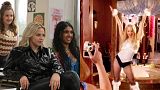 Reneé Rapp as Regina in the upcoming 2024 Mean Girls music movie and Rachel McAdams as Regina in the 2004 Movie. 