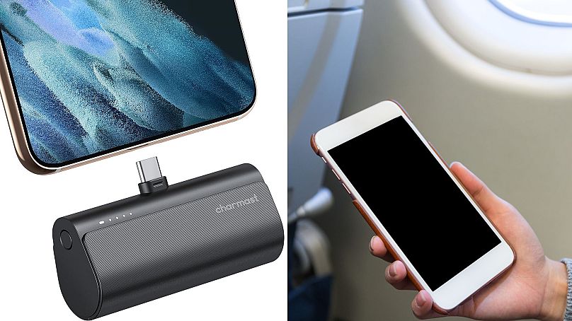 The cordless Charmast mini power bank is super portable.