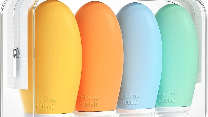Morfone’s silicone travel bottles are perfect for toiletries.