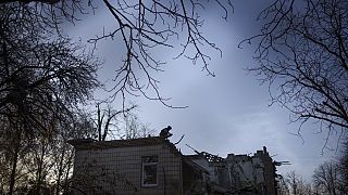 Разрушенный дом в Киеве