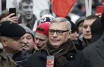 Михаил Касьянов на марше в память Немцова, 2019 год