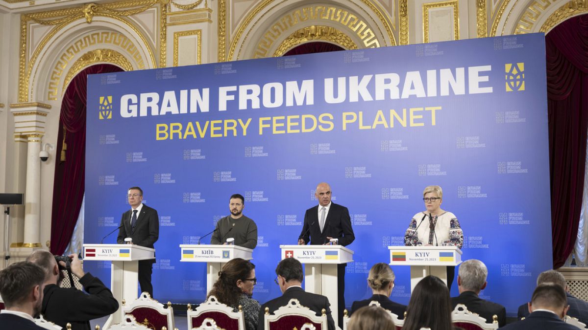 Press conference after the International Summit Grain from Ukraine in Kyiv