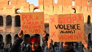 راهپیمایی محکومیت خشونت علیه زنان در رم