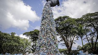 Marine plastic waste turned into school desks and chairs in Kenya