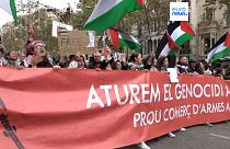 Palesztinok mellett tüntettek spanyolországi településeken - képünk illusztráció