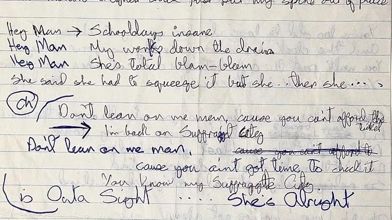 David Bowie's handwritten lyric sheet expected to fetch €115,000 at auction  | Euronews