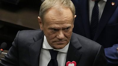 Donald Tusk a szemj 2023. november 13-i ülésén, Varsóban