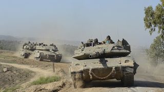 #دبابات الجيش الإسرائيلي  بالقرب من شمال غزة بعد مغادرة القطاع. 2023/11/24