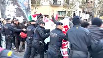 Protesto Pró-Palestina em Barcelona