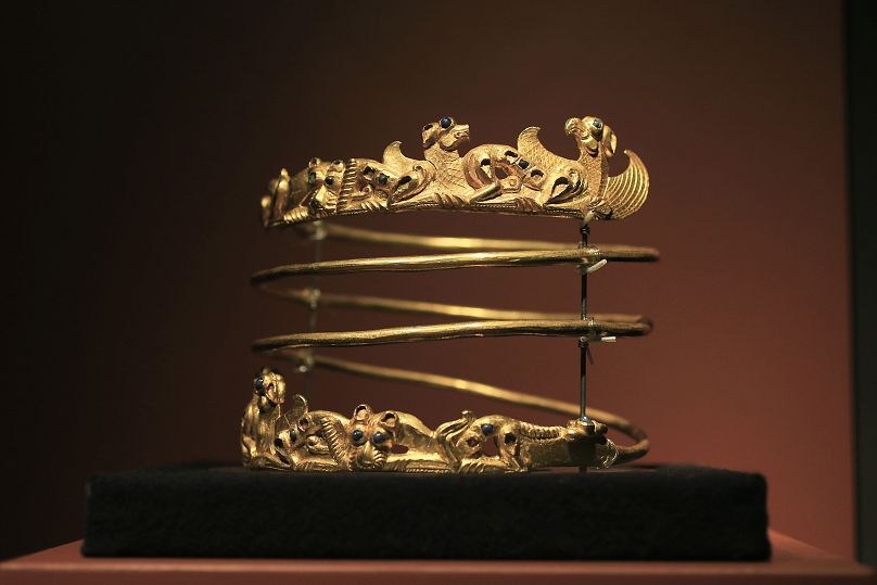 A spiraling torque from the second century A.D. - one of the historical treasures returned to Ukraine.