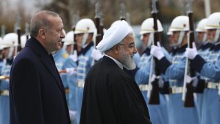 الرئيس التركي رجب طيب أردوغان، والرئيس الإيراني حسن روحاني - أنقرة - أرشيف