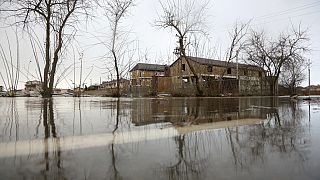 A flooded village