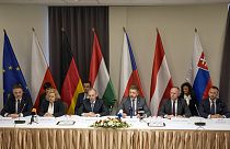 Ministers from the V4 group of Central European countries plus Austria and Germany.