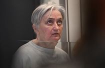 Monique Olivier, ex-wife of serial killer Michel Fourniret, sits in the courtroom during her trial at the assize court in Nanterre, Paris' suburb, on November 28, 2023