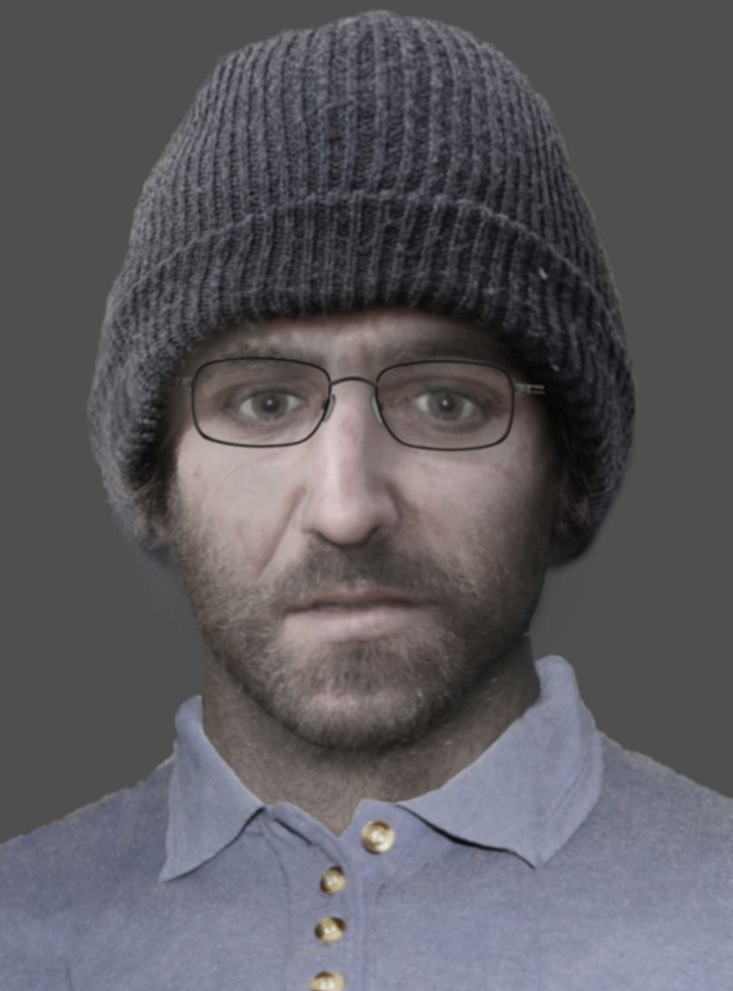 Смоделированное изображение мужчины в шапке и очках