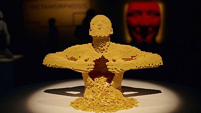 A display at The Art of the Brick, the world's most popular LEGO® art exhibition in Paris. 