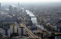 View to an area of the district Mitte with the river Spree in Berlin, Germany