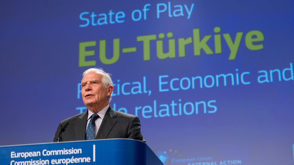 The EU's high representative for foreign affairs, Josep Borrell, announces new plans to revive ties with Turkey