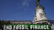 Green finance protestors in Paris, June 2023