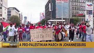 South Africa: Hundreds of people join a pro-Palestinian march in Johannesburg