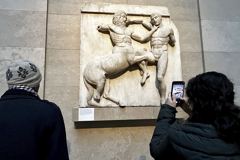 رخامات البارثينون المعروضة في المتحف البريطاني