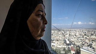 إيمان الصباغ والدة محمد الصباغ الذي قتل بنيران إسرائيلية في مخيم جنين الضفة الغربية