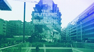 The Future is Europe mural in Brussels, March 2022