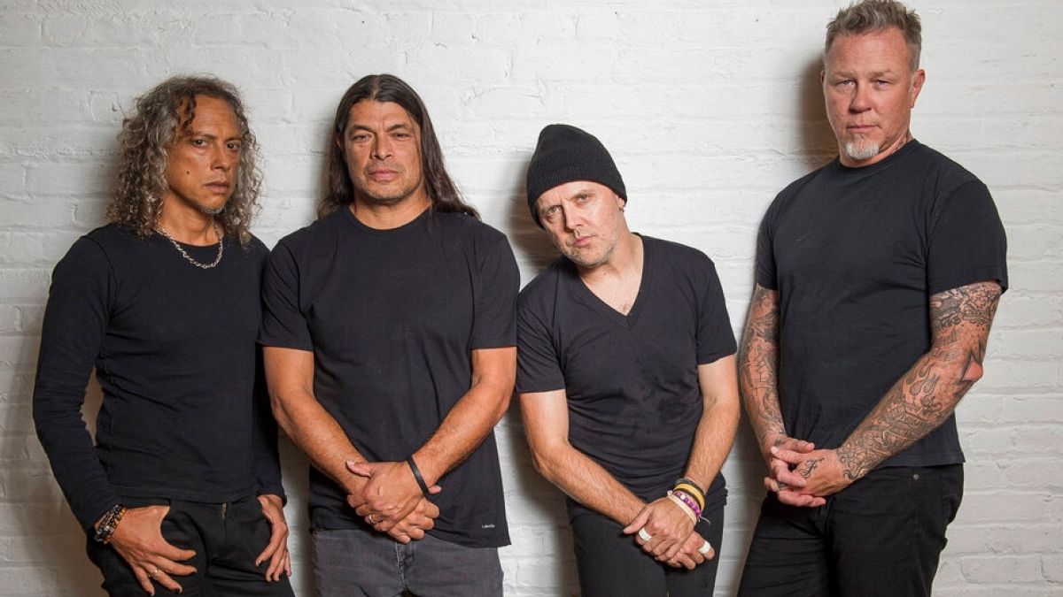 Soldan Metallica üyeleri Kirk Hammett, Robert Trujillo, Lars Ulrich ve James Hetfield, 10 Ocak 2017