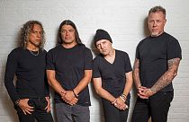 Soldan Metallica üyeleri Kirk Hammett, Robert Trujillo, Lars Ulrich ve James Hetfield, 10 Ocak 2017